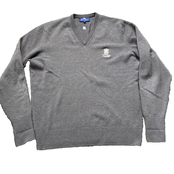 Peter Scott Sweater Mens Brown New Wool Scotland Casual Preppy 42 - Picture 1 of 11